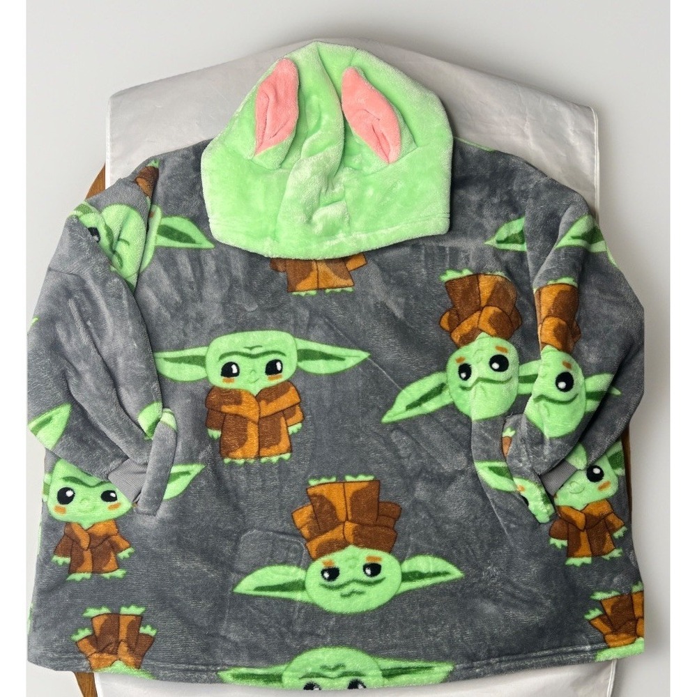 Star Wars Grogu Baby Yoda Wearable Blanket Hoodie Size OS Kids‎ Oversized